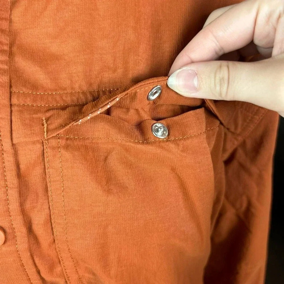 REI Co-op Men’s Orange Sahara Solid Long Sleeve Shirt - Picture 4 of 7